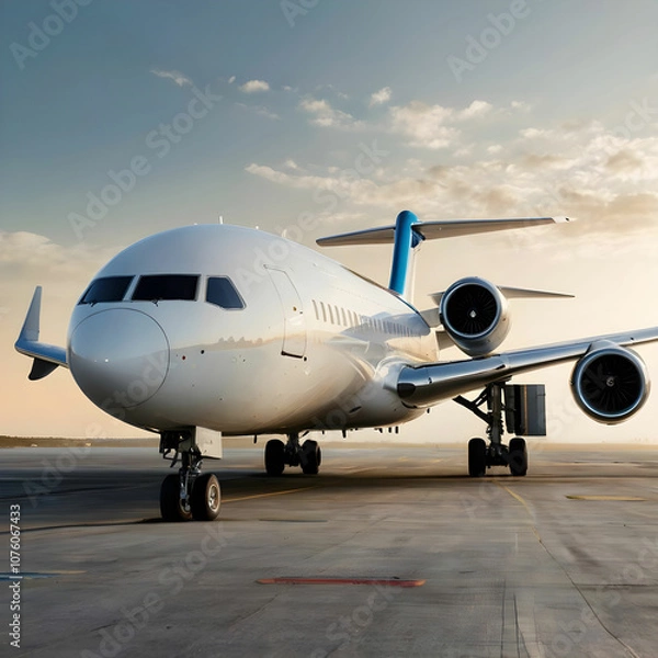 Fototapeta airplane with whit background