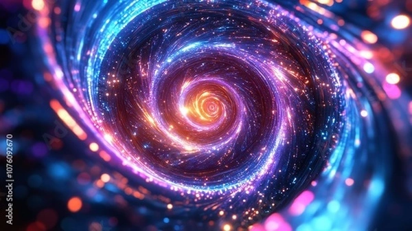 Obraz Abstract Futuristic Neon in the Metaverse Psychedelic