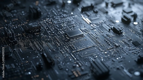 Obraz An Abstract Technology Background is a Work of Art That