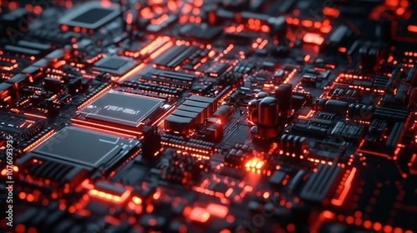 Obraz An Abstract Technology Background is a Work of Art That