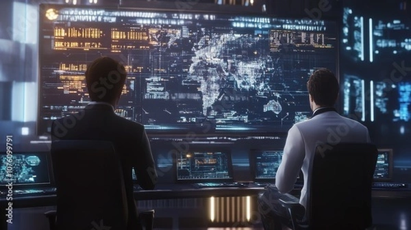 Obraz IT Consultant Presenting Tag Cloud About Information