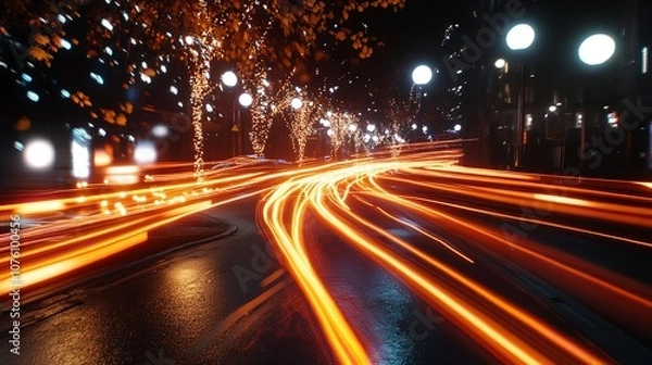Obraz Light Trails 8K Photorealistic Ultra Photoreal Unreal