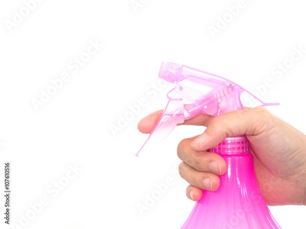 Obraz right hand hold pink sprayer