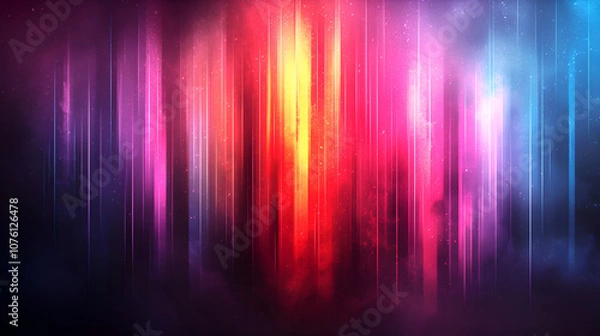 Fototapeta Vivid Abstract Colorful Gradient Background with Ethereal Light and Blurred Lines