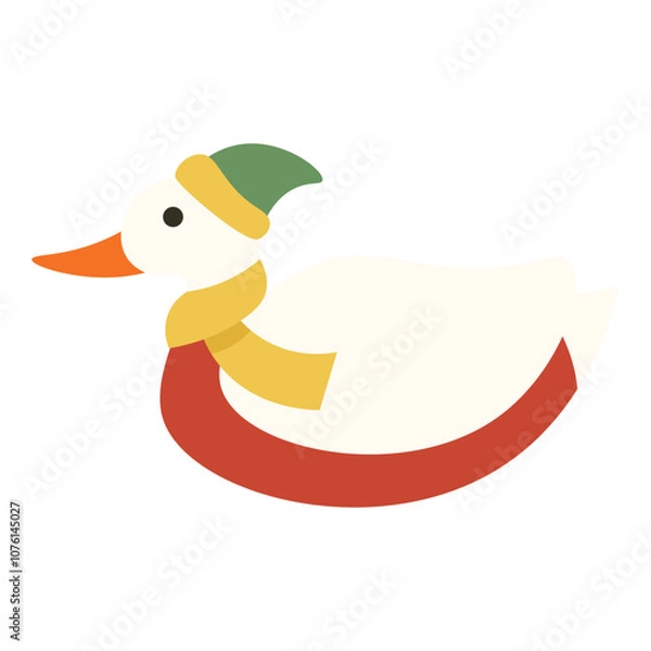 Obraz Winter Animal Vector Illustration - Duck