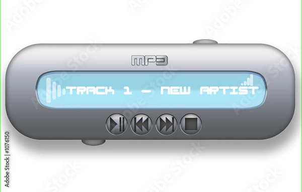 Obraz 3d rendered mp3 player