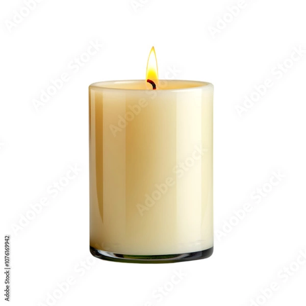 Obraz Candle, white isolate background