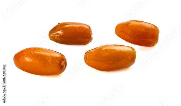 Fototapeta isolated date palm on white background.