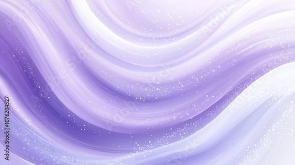 Fototapeta A mesmerizing blend of soft purple and white waves, creating a tranquil and dreamy abstract background.