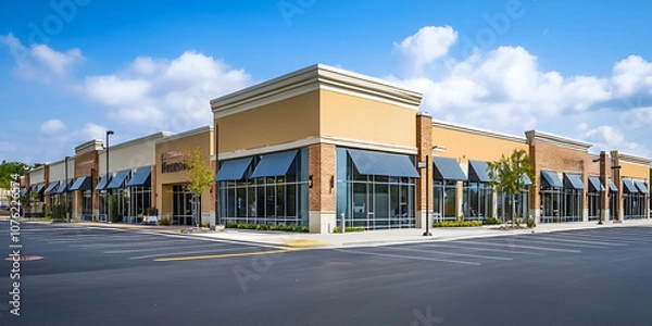 Obraz Shopping Center at Sunrise with Modern Architecture