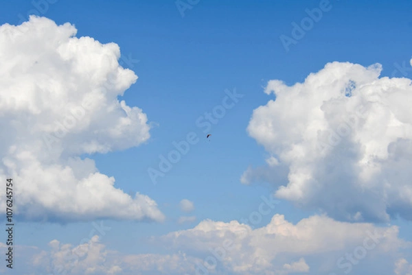 Obraz clouds sky and man