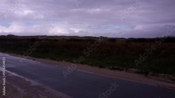 Fototapeta sunset in the mountains