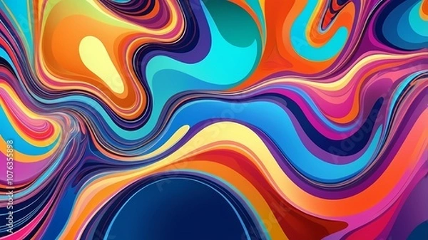 Fototapeta Colorful Stunning Abstract Fluid background for summer collection. full screen, high details