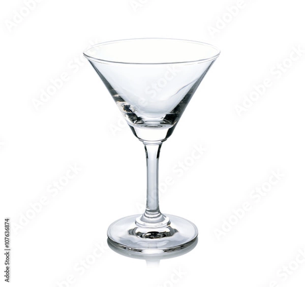 Obraz Empty glass isolated on white background