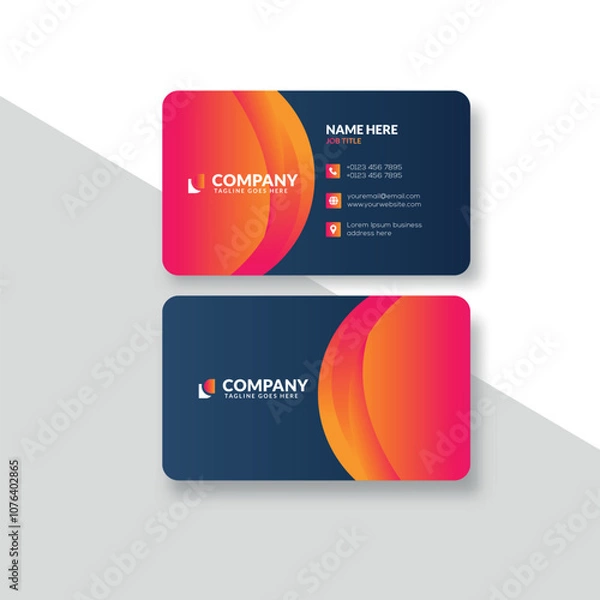 Fototapeta professional business card template vector format