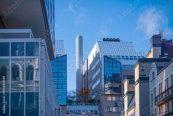 Obraz Low angle view of a cityscape