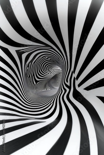 Fototapeta Black and White Geometric Abstract Backdrop with Minimalist Patterns and Symmetrical Designs for Modern and Contemporary Style Art Lovers