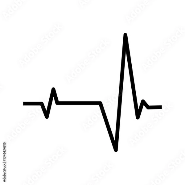 Obraz Heartbeat line. heartbeat icon