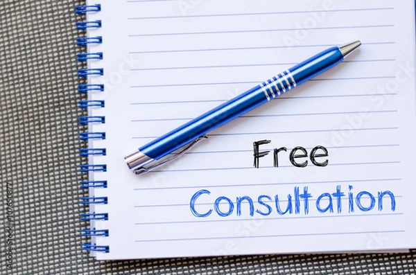 Fototapeta Free consultation write on notebook