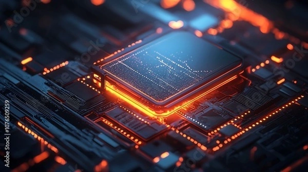 Fototapeta Futuristic Digital Wallet Glowing with Secure Blockchain Transactions Symbolizing the Future of Digital Currencies and Payments