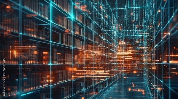 Fototapeta Blockchain Secured Digital Library Ensuring Intellectual Property Protection