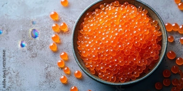 Fototapeta Flying Fish Roe Sashimi on plate Product photographya