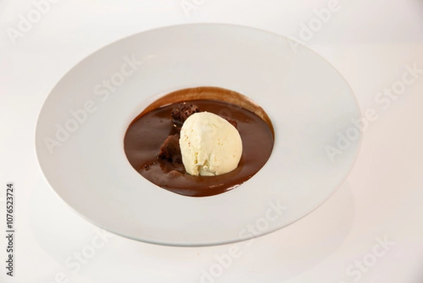 Obraz postre helado con chocolate-01