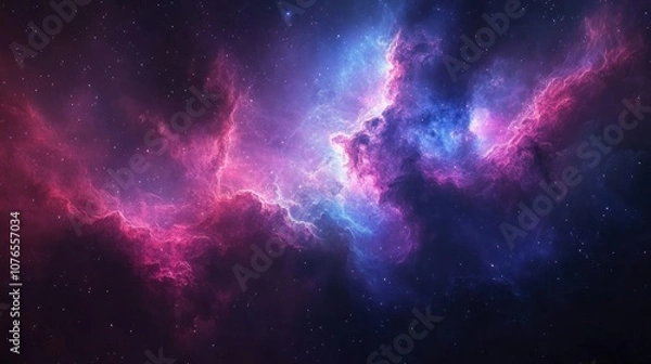 Fototapeta Cosmic Nebula - A Celestial Canvas of Color and Light