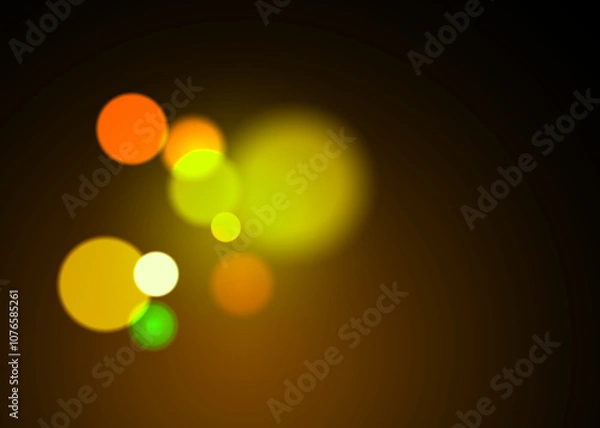 Fototapeta Bokeh Photo Overlay on Black Background. Beautiful Soft Light Bokeh Effect. Ideal for Photography, Graphic Design, and Video Editing.