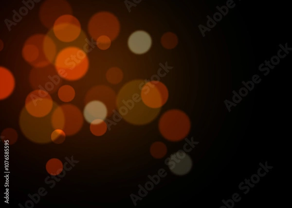 Fototapeta Bokeh Photo Overlay on Black Background. Beautiful Soft Light Bokeh Effect. Ideal for Photography, Graphic Design, and Video Editing.
