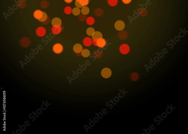 Fototapeta Bokeh Photo Overlay on Black Background. Beautiful Soft Light Bokeh Effect. Ideal for Photography, Graphic Design, and Video Editing.