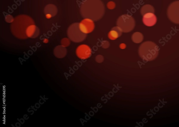 Fototapeta Bokeh Photo Overlay on Black Background. Beautiful Soft Light Bokeh Effect. Ideal for Photography, Graphic Design, and Video Editing.
