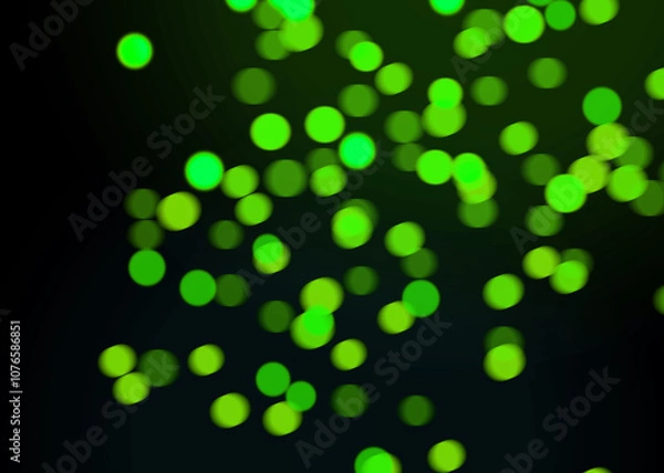Obraz Bokeh Photo Overlay on Black Background. Beautiful Soft Light Bokeh Effect. Ideal for Photography, Graphic Design, and Video Editing.