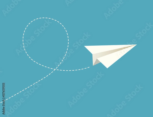 Obraz Vector paper plane.