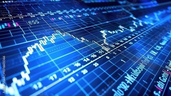 Fototapeta Stock market graph investment graph concept 3d rendering
