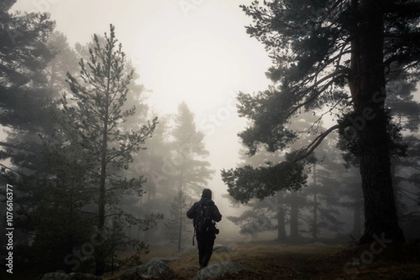 Fototapeta La Niebla en el Camino de Cercedilla