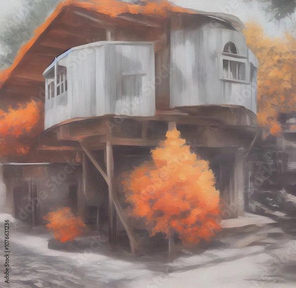 Fototapeta old house