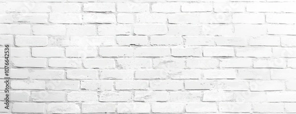 Fototapeta White brick wall background texture architecture minimalist.