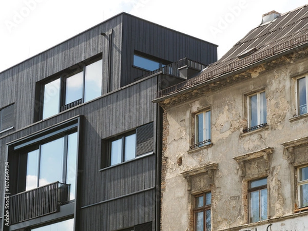 Fototapeta Kontraste, alte und neue Architektur in Berlin Mitte