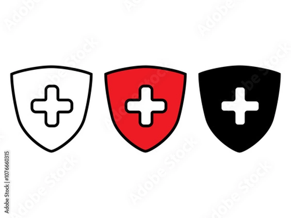Obraz Prevention Safety Guard Shield Icon Set