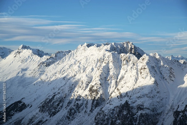 Fototapeta Panorama of the Austrian ski resort of Ischgl.
