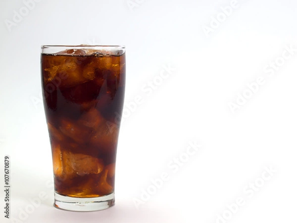 Obraz Cola with ice cubes