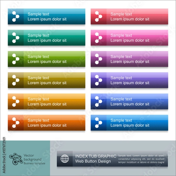 Fototapeta Web Button and Headline Design #Vector Graphics