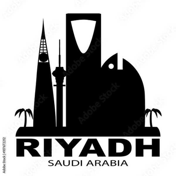 Obraz Riyadh Saudi Arabia skyline silhouette