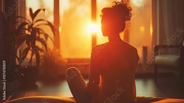 Fototapeta A therapist sits in a cozy, warm office, listening empathetically to their patient. The room is calm and inviting, with soft lighting and comfortable chairs, creating a safe space for open conversatio