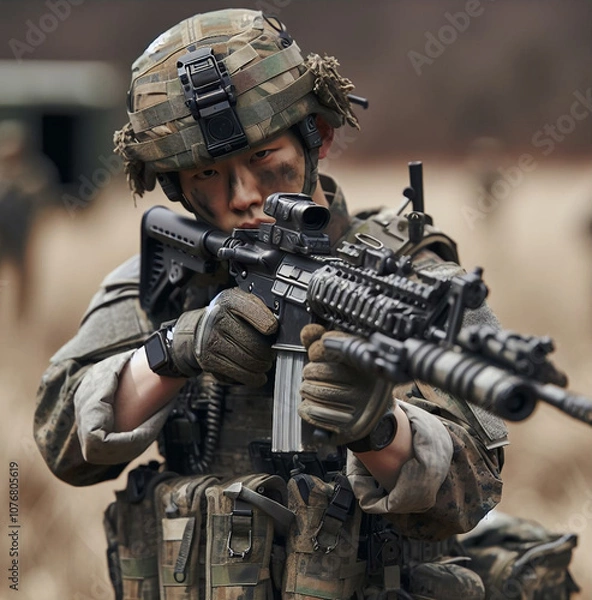 Obraz soldier in uniform -Generative AI