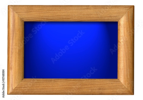 Fototapeta CORNICE - VETRINA CON FONDO BLU E LUCE INTERNA