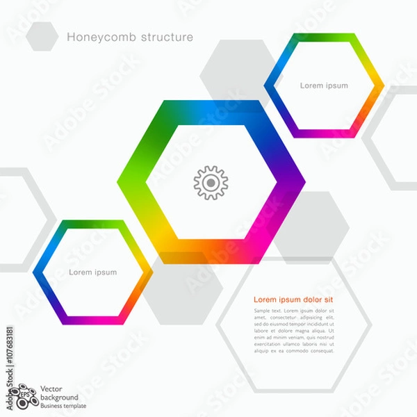 Fototapeta Infographic_honeycomb structure #Vector Graphic