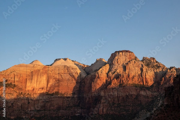Obraz Zion National Park, mountain at sunrise