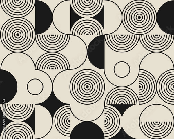 Obraz Vector  geometric bauhaus pattern.Linear pattern. Wallpapers for your design. Vector illustration.